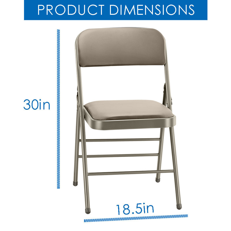 Chaise pliante rembourrée, Beige