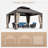 12x14 Hardtop Double-roofed Aluminum Patio Gazebo