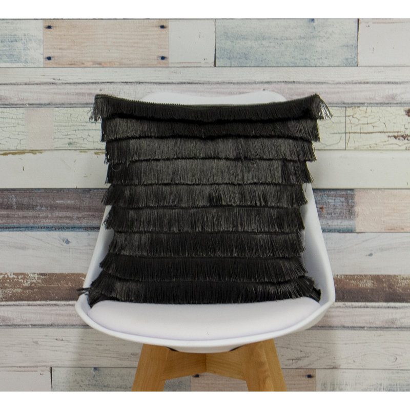 Woolwich Square Throw Pillow Cover, Pillow Cover Only - No Insert, Graphite