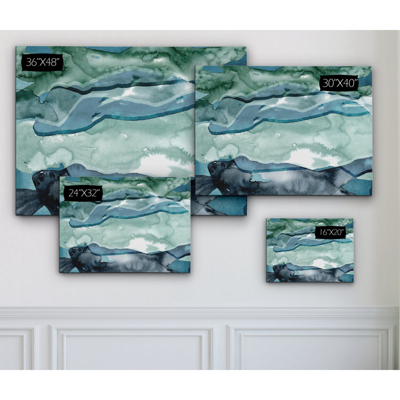 « water féminins i »-impression sur toile tendue, H 24 po x l 32 po x P 1,5 po