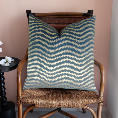Thomas Collection® Designer Teal Cream Zig Zag Chevron Throw Pillow Assorted Sizes