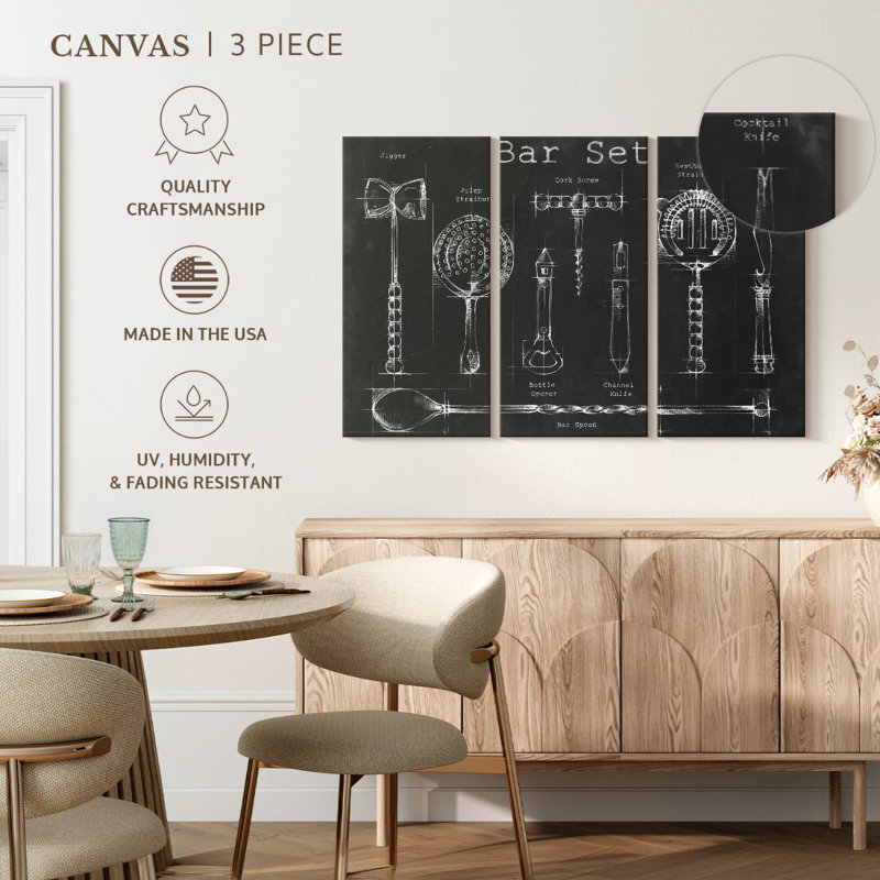Bar Set, 42" H x 65" W