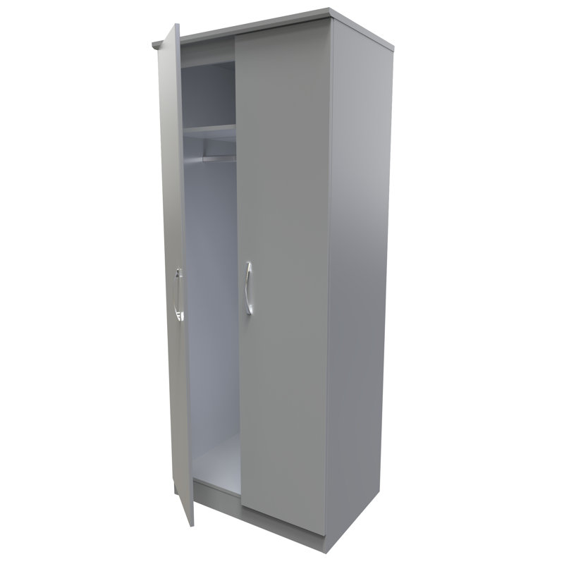 Fully Assembled Avon 2 Door Wardrobe, Dusk Grey