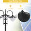 Coverton 189cm 3-head Solar Lamp Post Street Light with Planter LED, Black