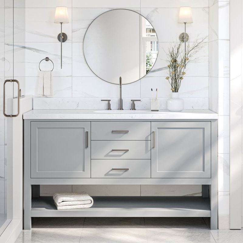 Bayhill 60.25'' W Single Vanity, Gray