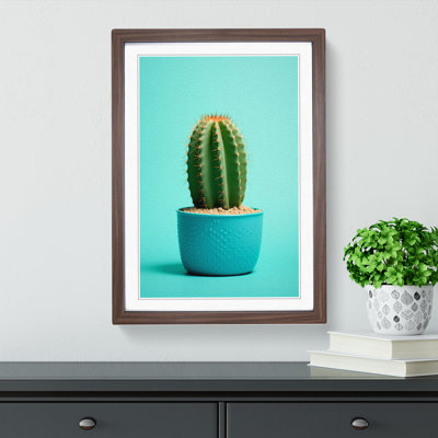 Cactus Minimalism Art - Framed Print