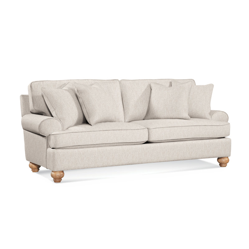 Artisan Landing Upholstered 86'' Sofa, Sandalwood, Snow Crypton Performance; 0884-91