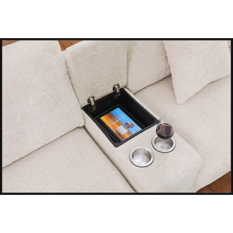 Canapé modulaire en tissu Chiara Chenille, Beige