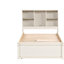 Lit simple blanc délavé avec cadre de rangement et de solution de chargement et de rangement-2072607888