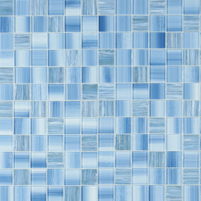 Carreau de mosaïque en verre poli Jayla l 11,81 po x L 11,81 po