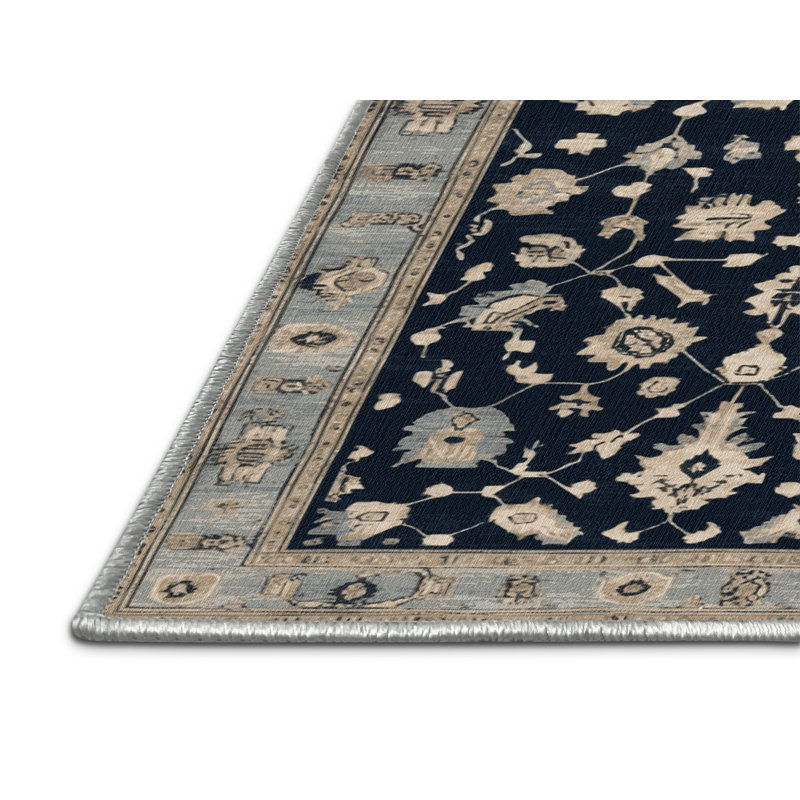 Tapis beige surteint lavable à la machine, Carré 4 pi