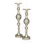 Ensemble de 2 bougeoirs en aluminium Cole and Grey Glam-967185749