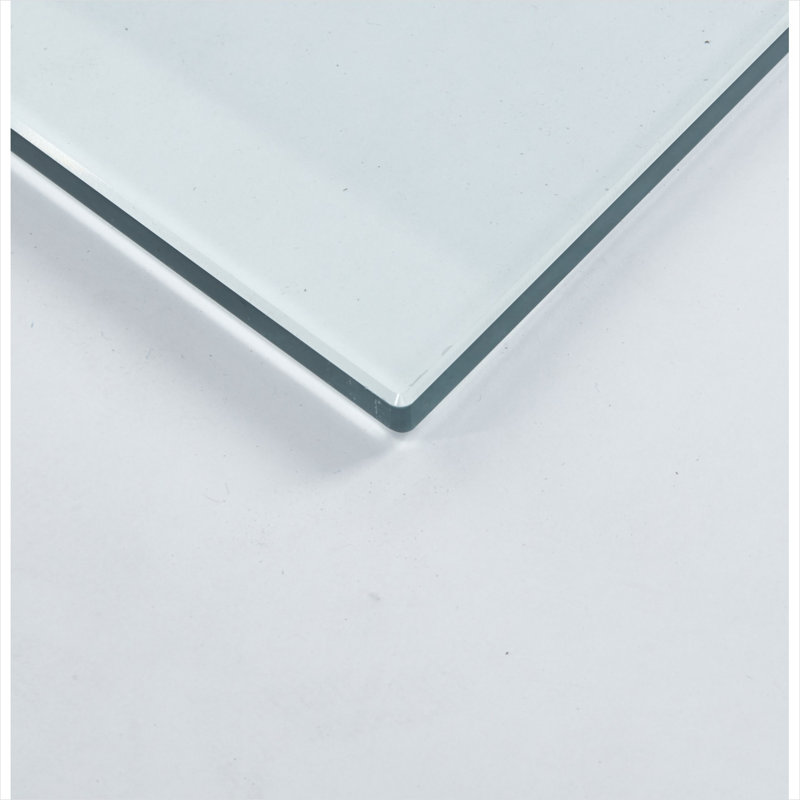 Plateau de table carré transparent en verre trempé, plateau de table de 80 cm pour les salles à manger modernes, design minimaliste élégant