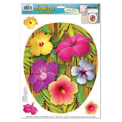 Tropical Toilet Topper Peel 'N Place