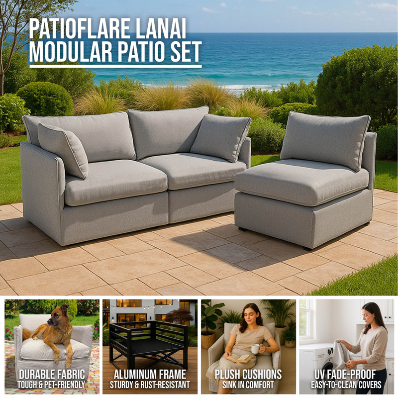 Fauteuil club Patioflare Lanai, Gris