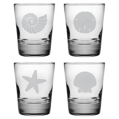 Seashore 13.25oz. Whiskey Glass Set