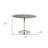 42" Clear and Silver Glass and Metal Pedestal Base Round Top Dining Table