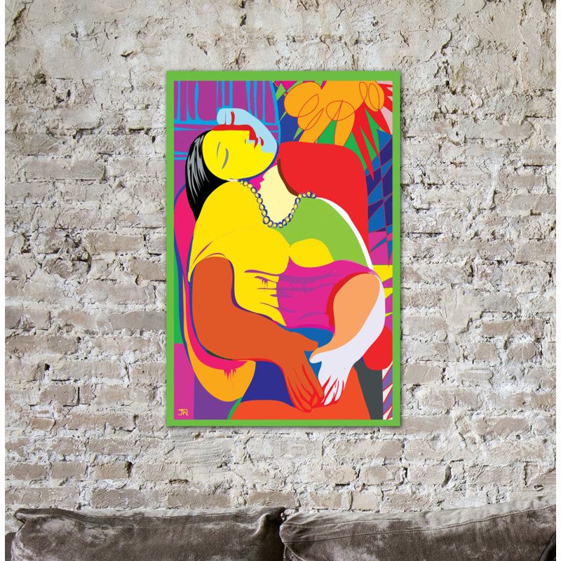 « the rêve (hommage to pablo picasso) »-impression sur image, H 60 po x l 40po x P 1,5 po, Toile tendue