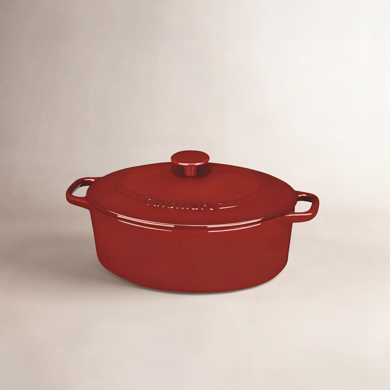 Cuisinart Chef's Classic Enameled Cast Iron 5.5 Quart Dutch Oven, Cardil Red
