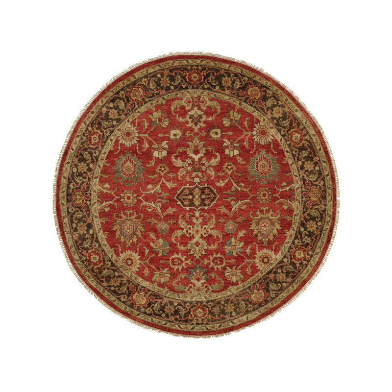 Wool Oriental Area Rug, Round 8'