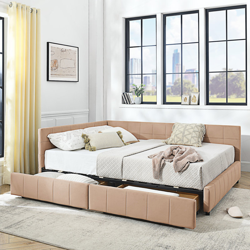 Structure de lit tapissier pour grand lit