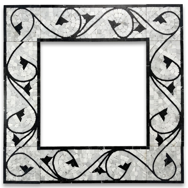 Carreau de mosaïque en marbre antique pour plancher et mur 5 po x 14,5 po