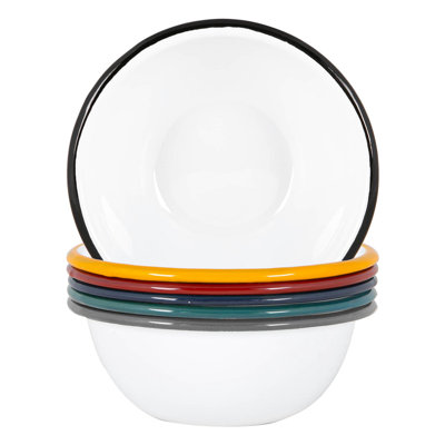 Argon Tableware - White Enamel Bowls