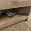 Table basse à plateau relevable, finition brune