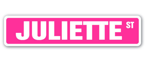 Plaque de rue Juliette en plastique robuste 4 po x 18 po