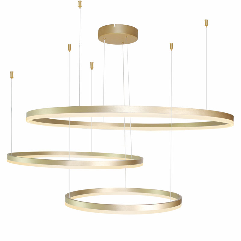 - Light LED Crystal Pendant, Gold, Gold