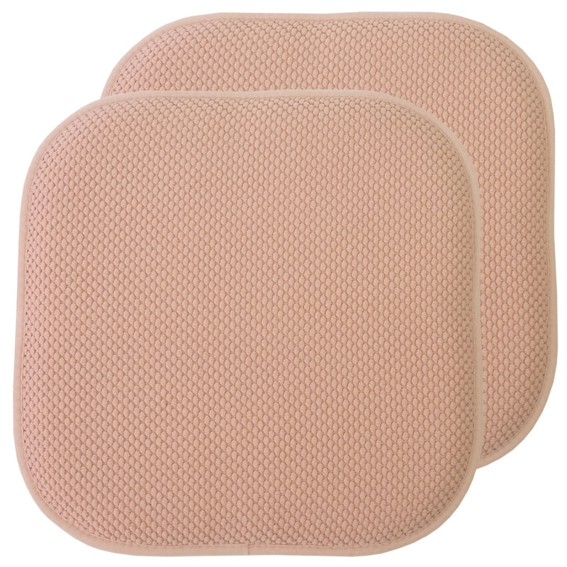 Coussins de chaise antidérapants Honeycomb, Rosé, Paquet de 2