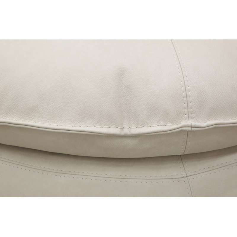 Callie Round Leather Ottoman