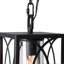 1 suspension DEL extérieure à 1 lumière, verre transparent noir brossé, culot E26, pour endroits humides (lot de 1)