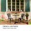 Blumfeldt Round Outdoor Bistro Table , cm W cm D