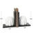 Hidemi Layered Arched Non-skid Bookends