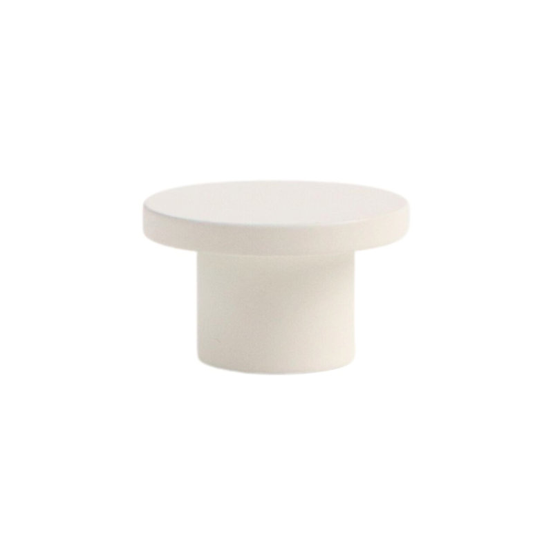 Bouton d'armoire rond en aluminium ROUS Hardware Mid-Century, Neige (blanc)