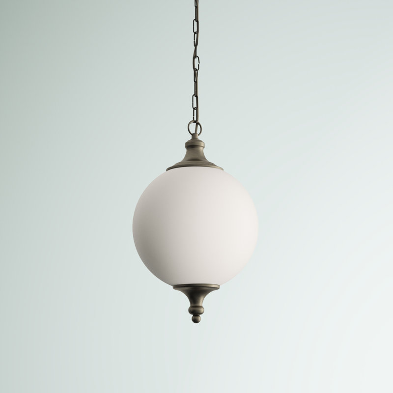 Mae 1 - Light Antique Brass Sphere Pendant