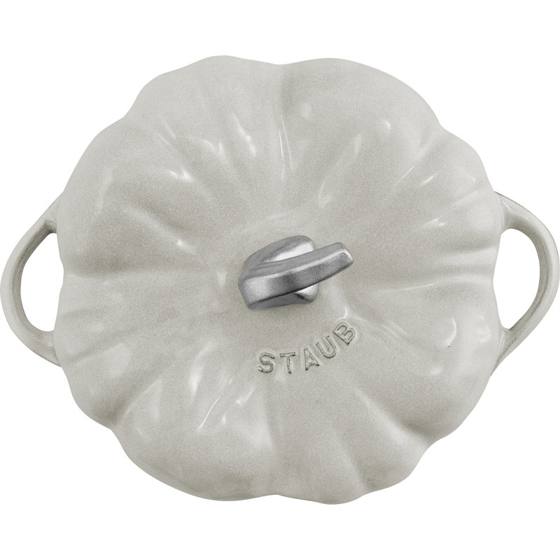 Staub Cast Iron 3.5-Qt Pumpkin Cocotte - White Truffle