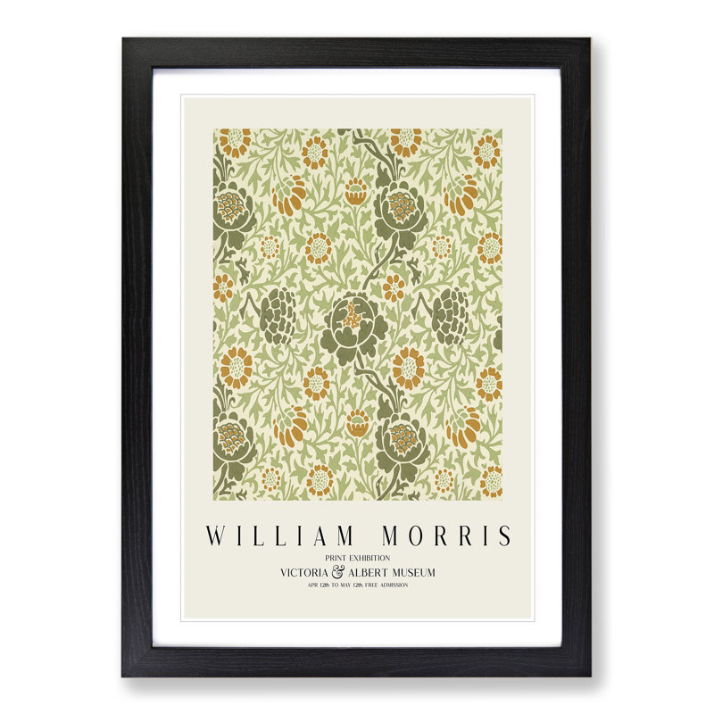 Grafton by William Morris - Framed Print, 65cm H x 48cm W x 2cm D, Black Framed