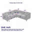 Canapé modulaire en L 81,5 pouces-1281961203