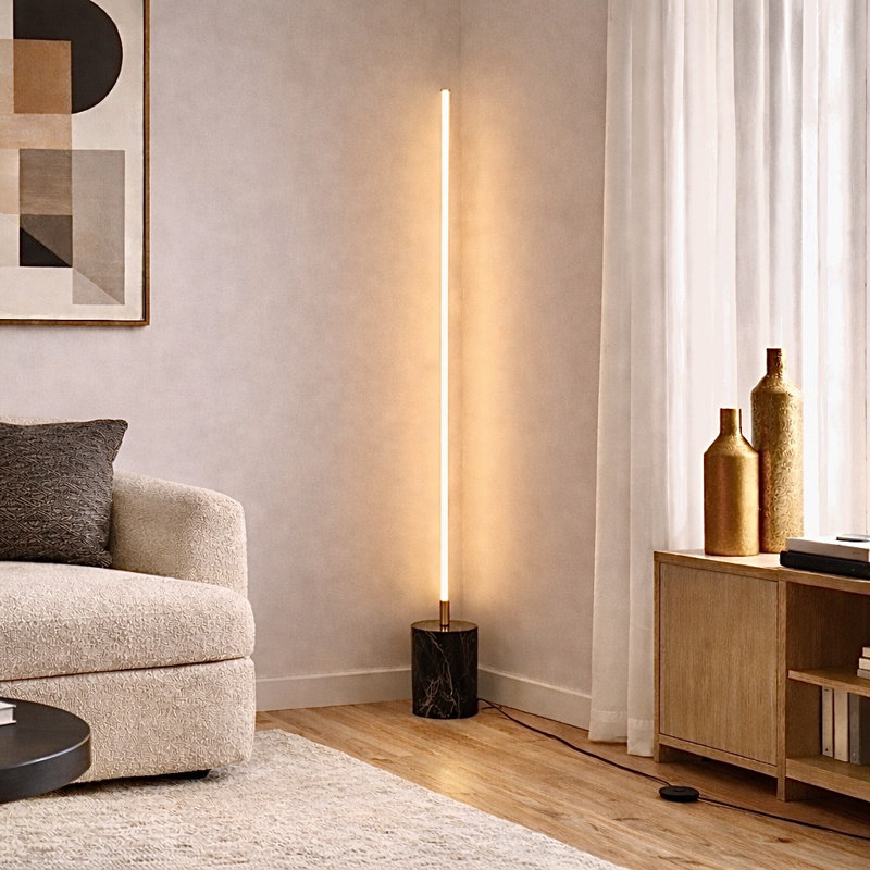 Brassed Gold LED Floor Lamp