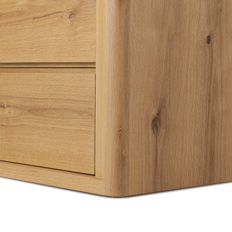 Novella Nightstand-Natural Oak Veneer Thick Random