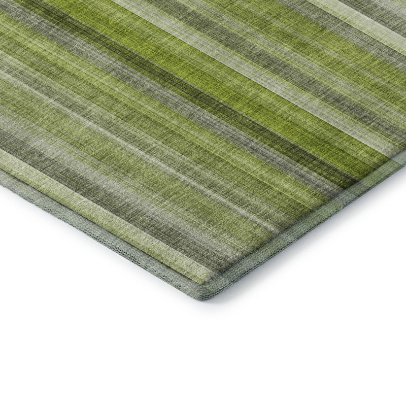 Tapis vert lavable à la machine de qualité supérieure 5 pi x 7 pi 6 po Cerrito AMF543, Rectangle 10 pi x 14 pi