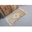 Tapis turc Oushak fait à la main pour décoration murale ou plancher beige avec motifs artistiques colorés