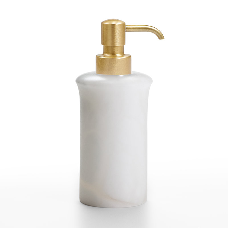Alisa Soap Dispenser, White/Brushed Brass