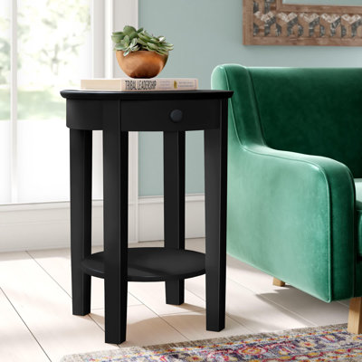 Table de bout en bois massif avec rangement Manatuto