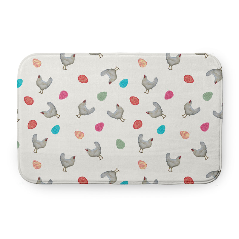 Tapis de bain Borka Funky Junky, L 21 po x L 34 po, Blanc