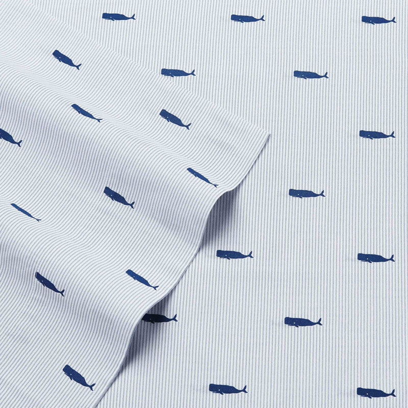 Ensemble de draps en percale de coton 200 fils Bradford, Ensemble de draps pour lit simple avec 1 taie d'or, Baleine, rayures