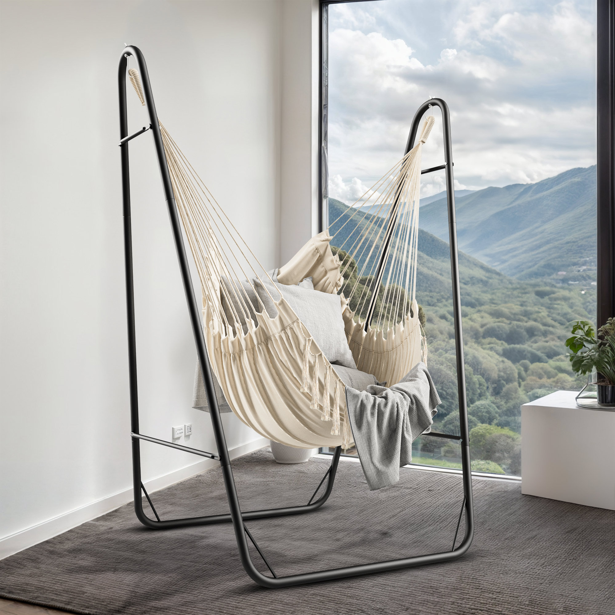 Arlmont & Co. Tanekia 1 Person Chair Hammock with Stand | Wayfair