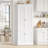 🛁 70.9"H Bathroom Cabinet With Shutter Doors | Waterproof Painted Finish | Multi-Functional Storage For Bathroom, Kitchen & Study | Free Wine Rack